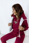 komplet dresowy bordowy