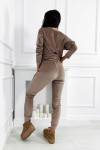 dres welurowy mocca