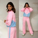 komplet dresowy różowo niebieski