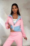 komplet dresowy różowo niebieski