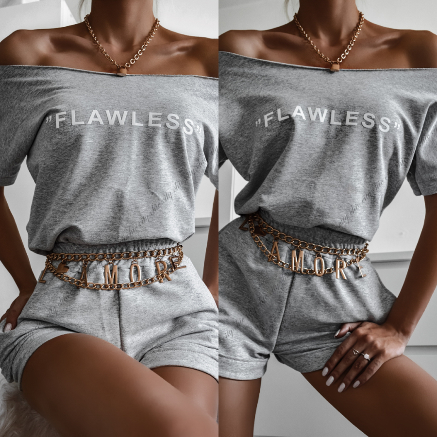 Komplet dresowy krótki Flawless melanż