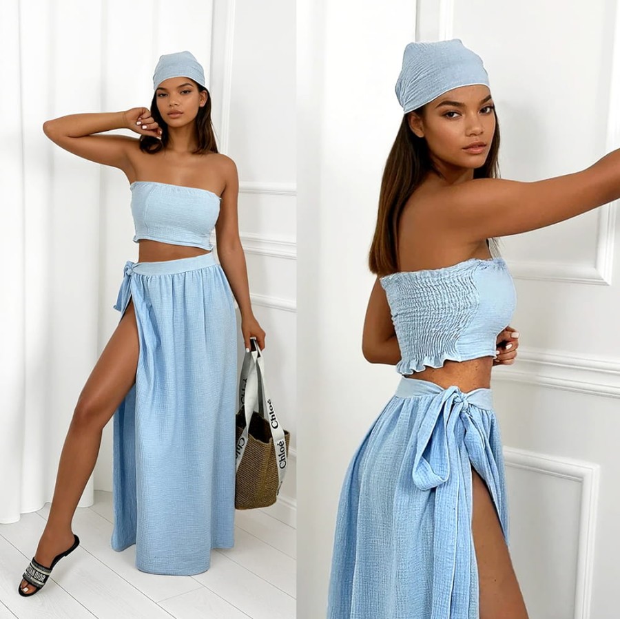 Set muślinowy Bonita błękit