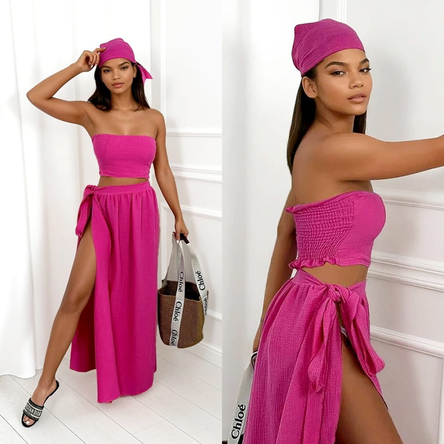 Set muślinowy Bonita róż