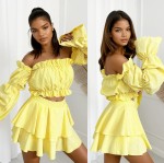 komplet boho żółty