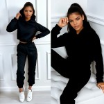 czarny komplet dresowy