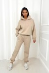 beżowy basic dres