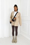 beżowa długa marynarka