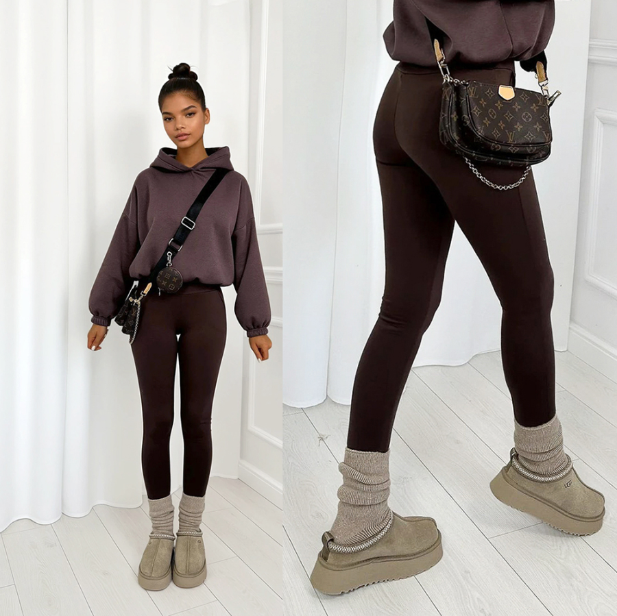 Legginsy Soft Flexy czekolada