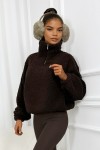 bluza teddy brazowa