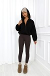 Bluza rozpinana oversize z kapturem czarna