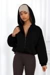 Bluza rozpinana oversize z kapturem czarna