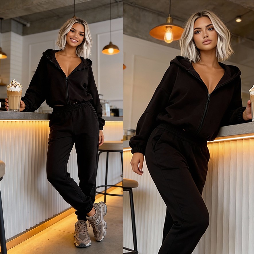 Komplet dresowy Asti czarny