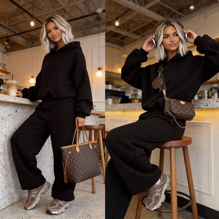 Komplet dresowy Baggy czarny