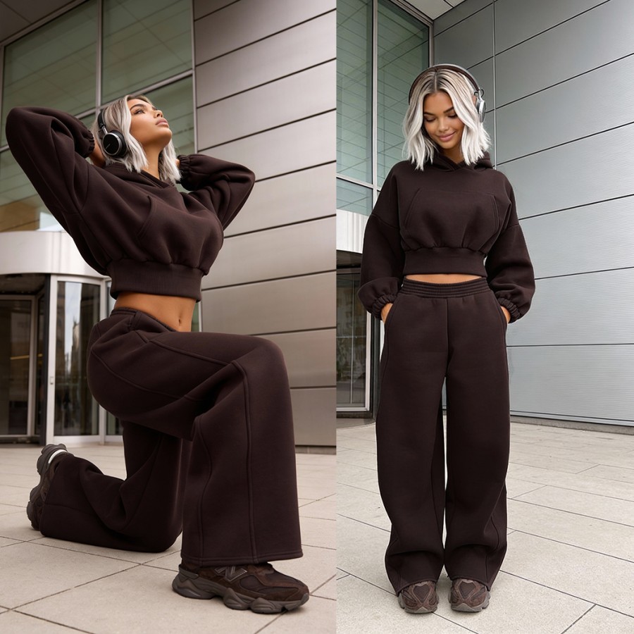 Komplet dresowy Balloon czekolada