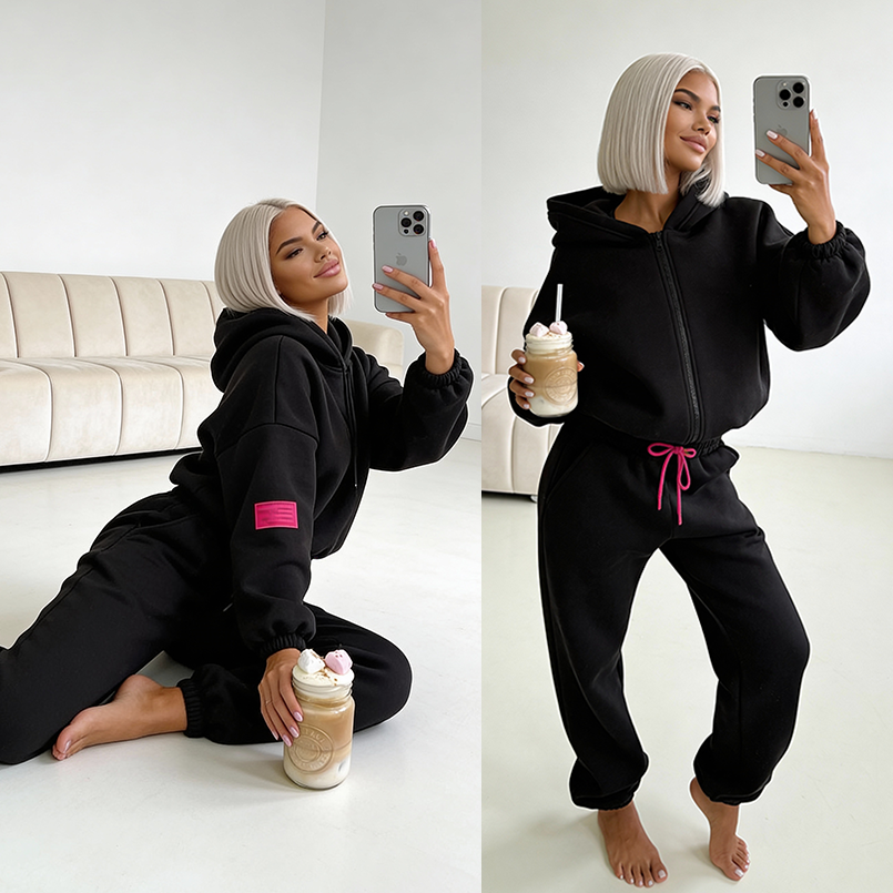 Komplet dresowy Charlie czarny