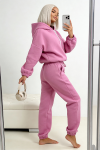 komplet dresowy damski z kapturem różowy