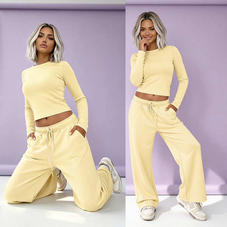 Komplet masełkowy Soft Touch pastelowy żóły