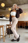 Modelujące spodnie flare Latte Dream Fit