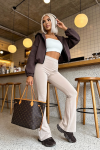 Modelujące spodnie flare Latte Dream Fit
