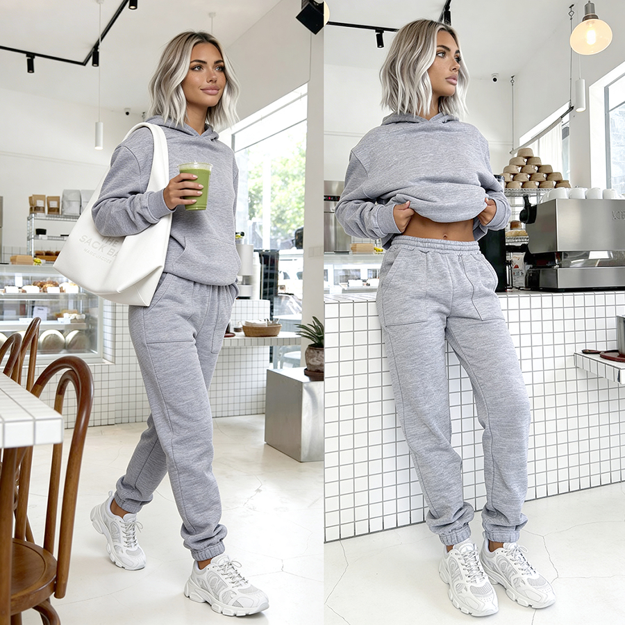 Komplet dresowy Essence szary