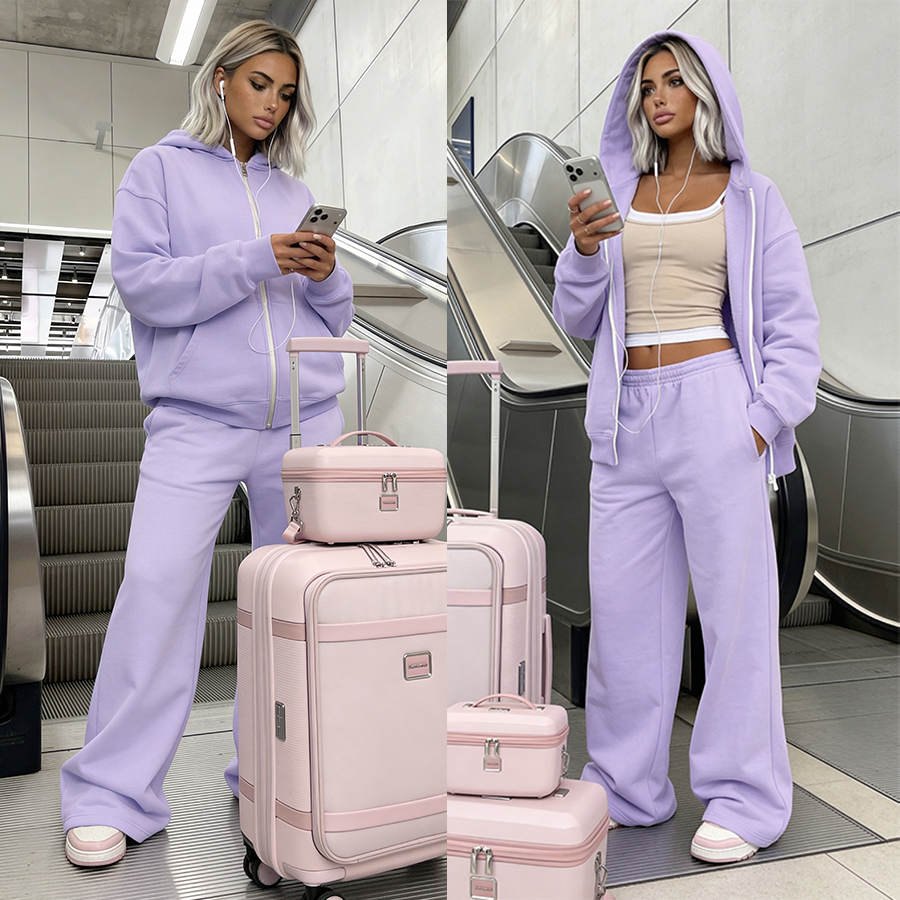 Komplet dresowy Clarks fiolet