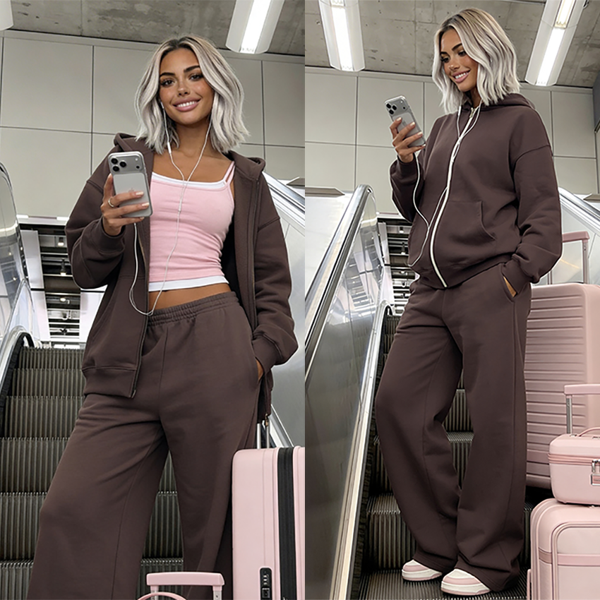 Komplet dresowy Clarks mocca