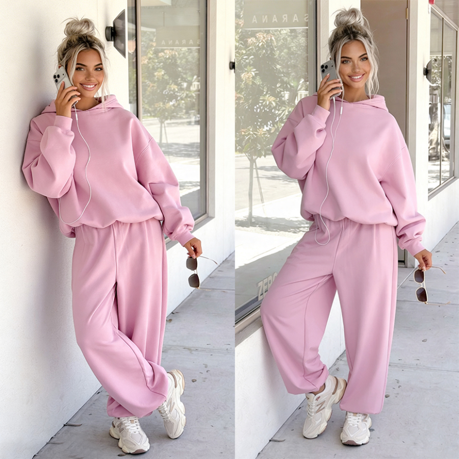 Komplet dresowy Total Baggy puder