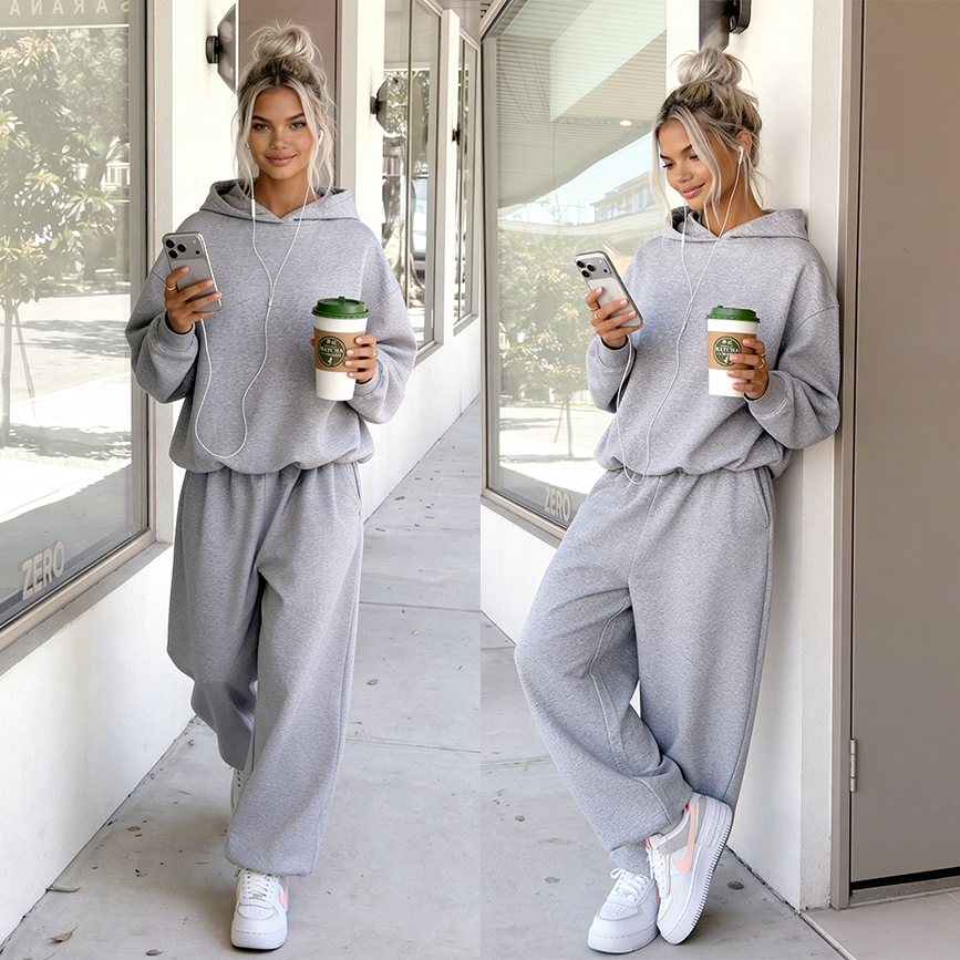 Komplet dresowy Total Baggy szary