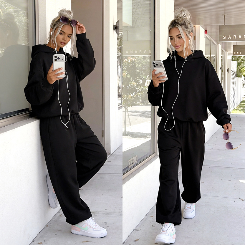 Komplet dresowy Total Baggy czarny