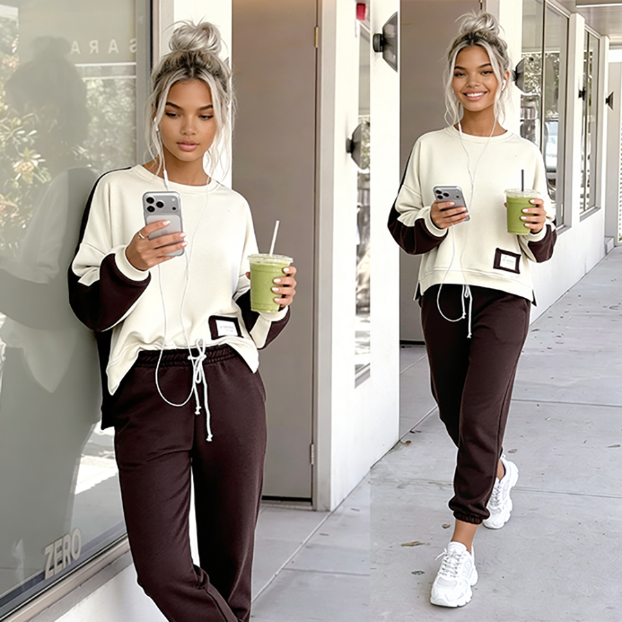 Komplet dresowy California Duo mocca-kokos