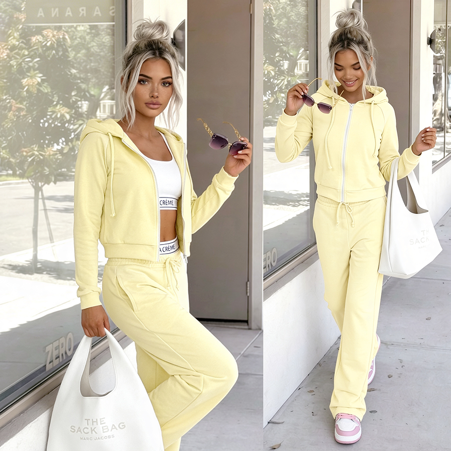 Komplet dresowy Afterwork żółty