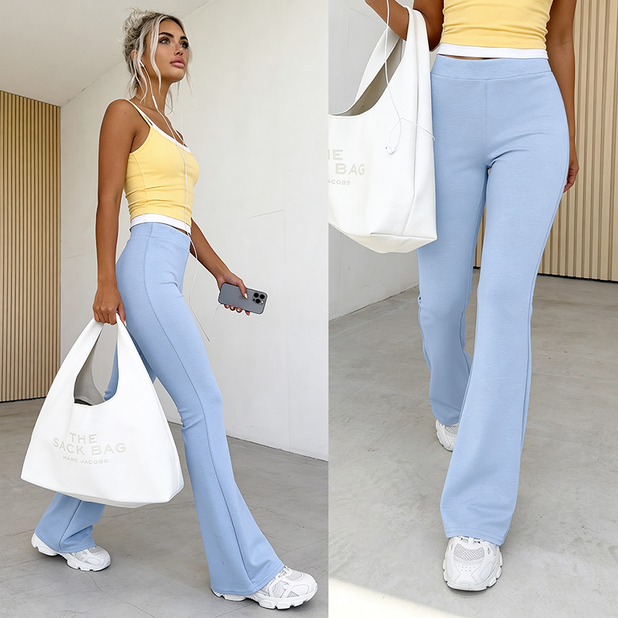 Modelujące spodnie flare baby blue Dream Fit Regular