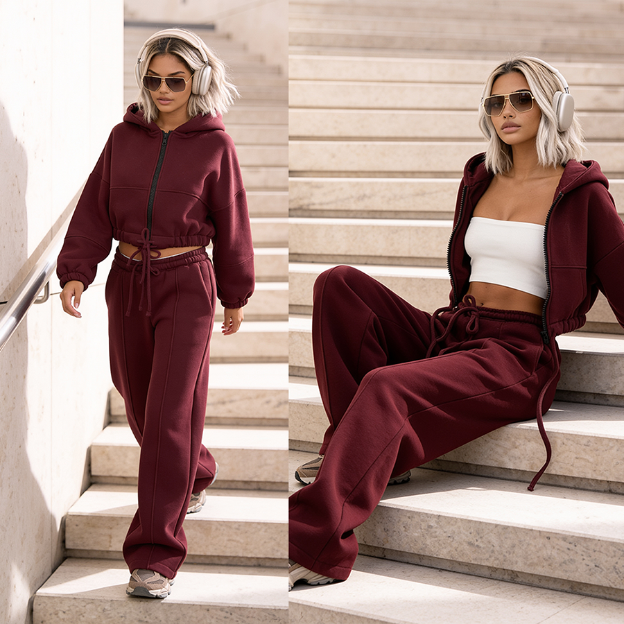 Komplet dresowy NY bordo