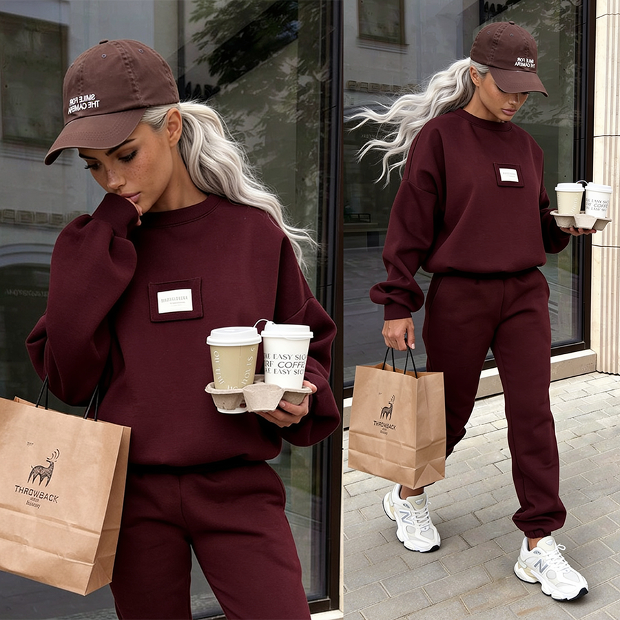 Gruby dres Fancy bordo