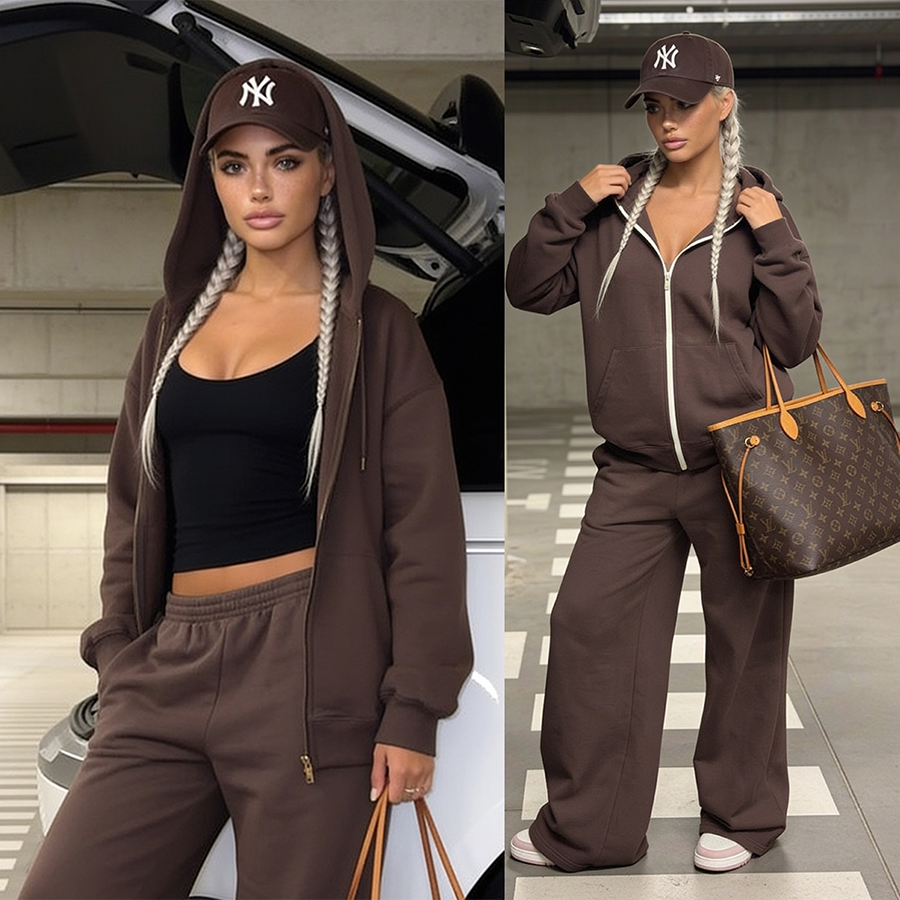 Gruby dres premium Total Comfort mocca